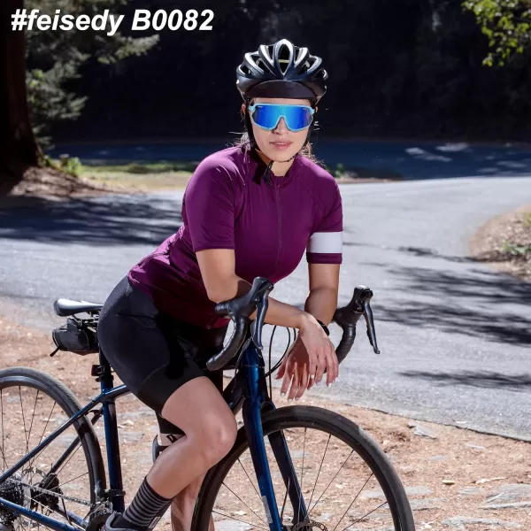 FEISEDY Sport Sunglasses for Men Women Cycling Glasses with UV Protection for Baseball Ski Runing Golf B0082Blue FrameBlue Mirror