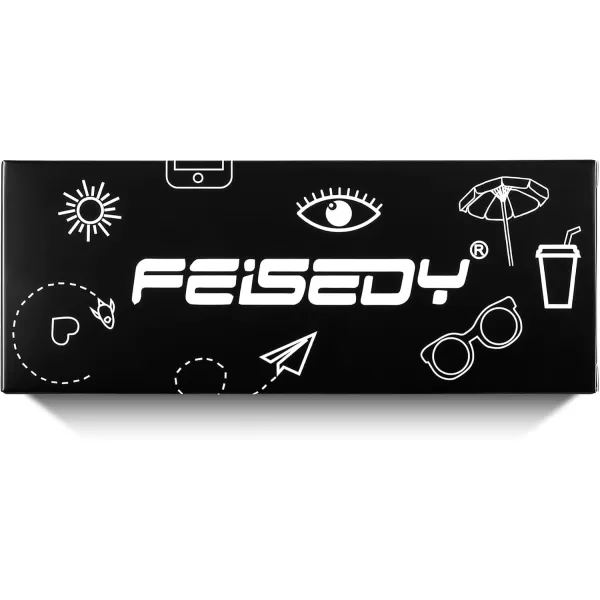FEISEDY Sunglasses Women Men Polarized Small 70s Aviator Frame Retro Vintage Sun Glasses B2373Black Frame  Grey Lens