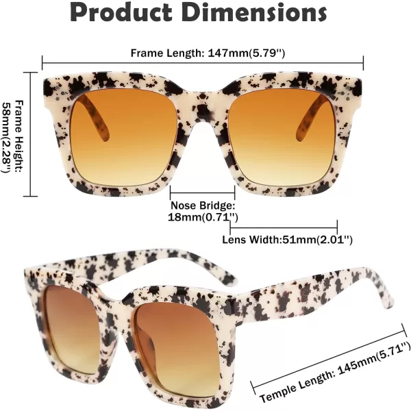 FEISEDY Vintage Women Butterfly Sunglasses Designer Luxury Square Gradient Sun Glasses Shades B2486Camo Sand