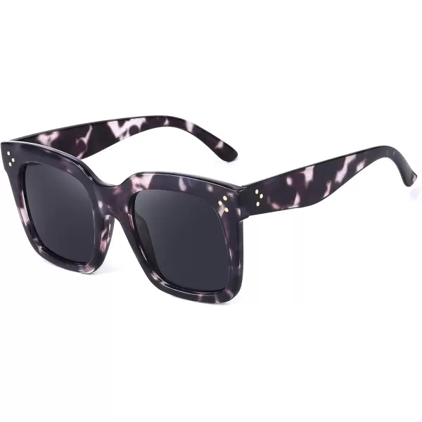 FEISEDY Vintage Women Butterfly Sunglasses Designer Luxury Square Gradient Sun Glasses Shades B2486Grey Leopard Camo
