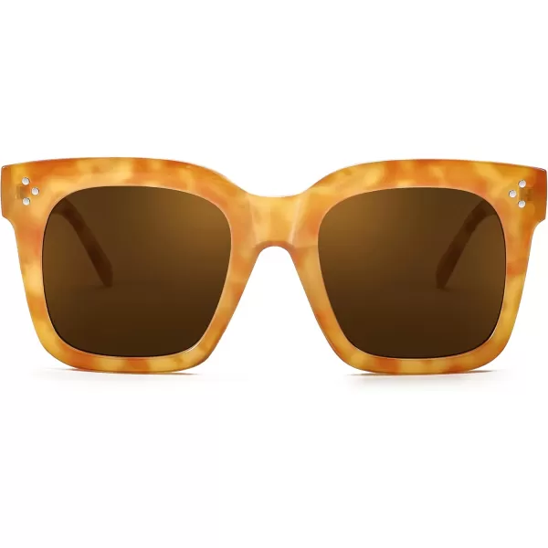 FEISEDY Vintage Women Butterfly Sunglasses Designer Luxury Square Gradient Sun Glasses Shades B2486Orange Leopard