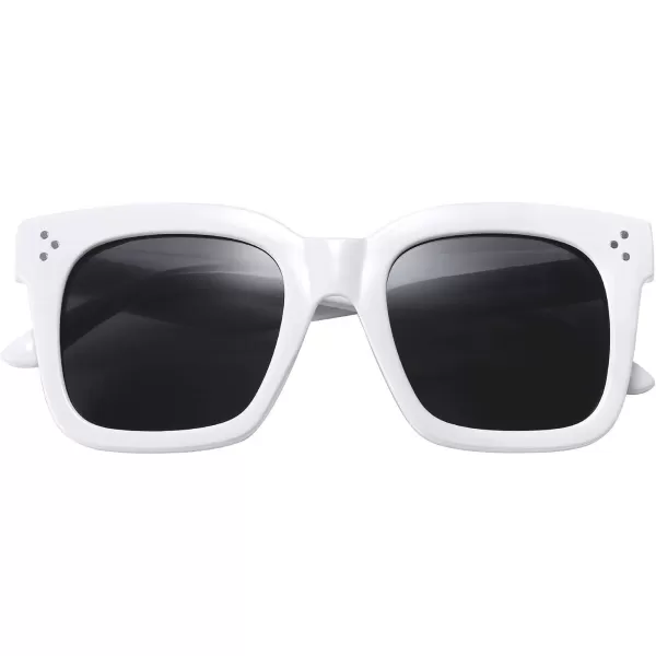 FEISEDY Vintage Women Butterfly Sunglasses Designer Luxury Square Gradient Sun Glasses Shades B2486White