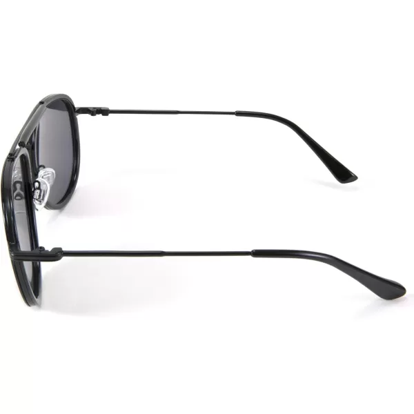 FEISEDY Classic Polarized Aviator Sunglasses Men Women Metal Frame B2700Black
