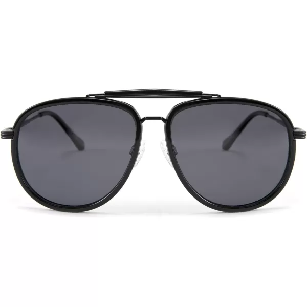 FEISEDY Classic Polarized Aviator Sunglasses Men Women Metal Frame B2700Black