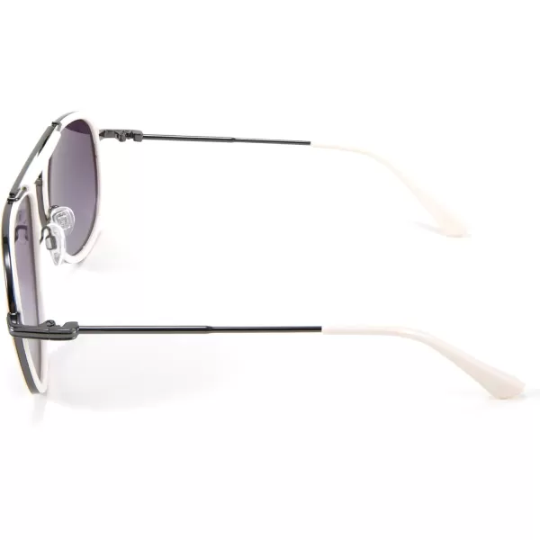 FEISEDY Classic Polarized Aviator Sunglasses Men Women Metal Frame B2700Offwhite
