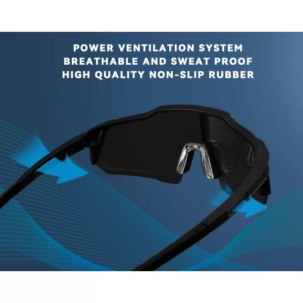 FEISEDY Men Women Sunglasses Sports Baseball Glasses Cycling Shades for Youth Teenss B4071Black
