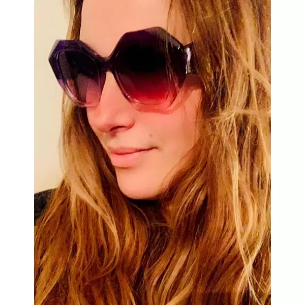 FEISEDY Oversized Cateye Sunglasses Women Men Vintage Trendy Cat Eye Shades B2817002 Purple Pink Frame Gray Pink Lens