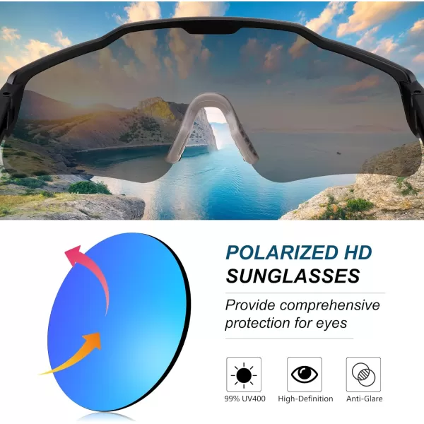 FEISEDY Polarized Youth Sports Sunglasses Teens Cycling Sunglasses Kids Sport Baseball Glasses for Boys Girls Age816 B0032Black FrameRed Mirror