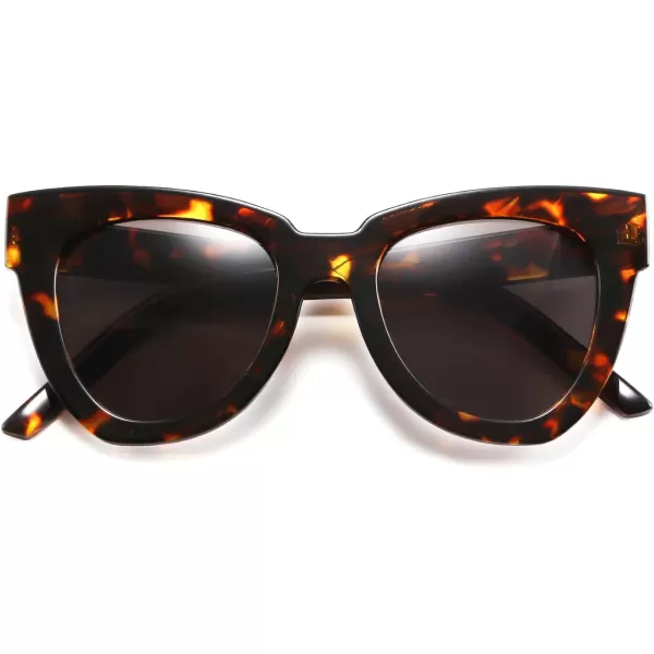 FEISEDY Retro Cat Eye Sunglasses Women Men Vintage Square Cateye UV400 Sunglasses B2586Leopard