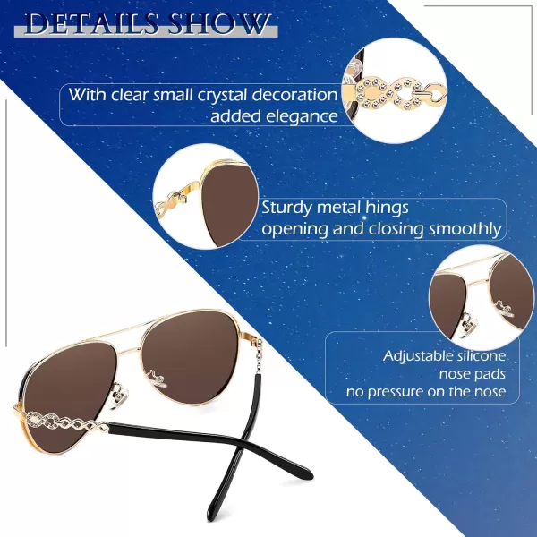 FEISEDY Retro Polarized Pilot Sunglasses for Women 70s Vintage Trendy Shades B4147Blue Mirror