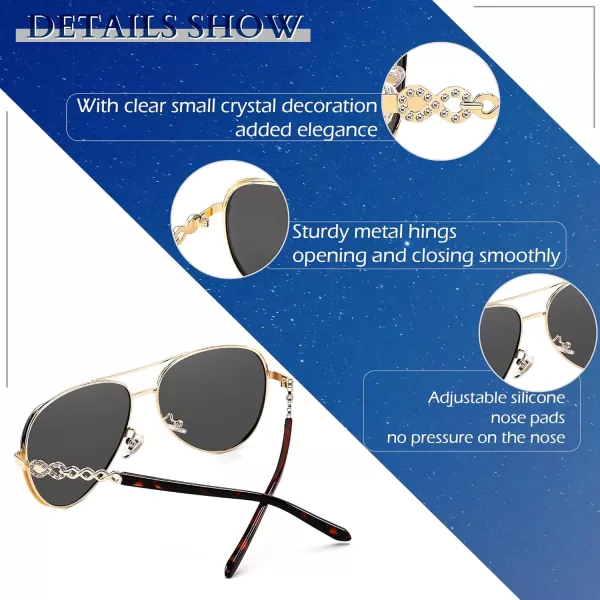 FEISEDY Retro Polarized Pilot Sunglasses for Women 70s Vintage Trendy Shades B4147Silver Mirror