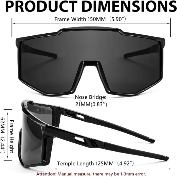 FEISEDY Sports Sunglasses Youth Baseball Cycling Sunglasses Teens Tennis Sunglasses Sun Glasses Men Women B0061001  Black