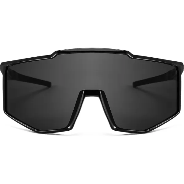 FEISEDY Sports Sunglasses Youth Baseball Cycling Sunglasses Teens Tennis Sunglasses Sun Glasses Men Women B0061001  Black