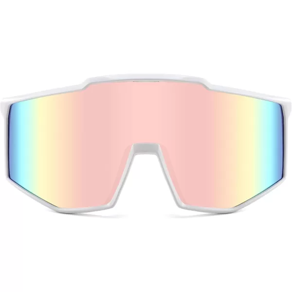 FEISEDY Sports Sunglasses Youth Baseball Cycling Sunglasses Teens Tennis Sunglasses Sun Glasses Men Women B0061002  Pink