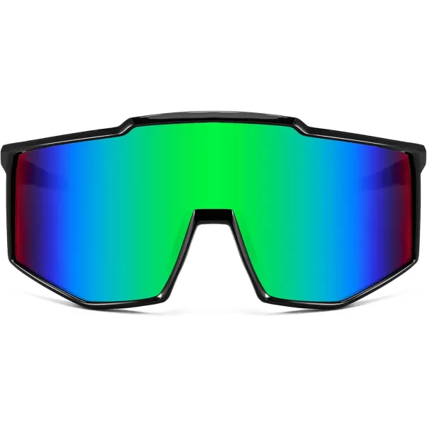 FEISEDY Sports Sunglasses Youth Baseball Cycling Sunglasses Teens Tennis Sunglasses Sun Glasses Men Women B0061003  Green