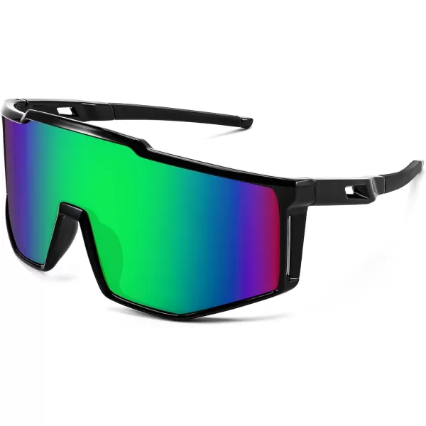 FEISEDY Sports Sunglasses Youth Baseball Cycling Sunglasses Teens Tennis Sunglasses Sun Glasses Men Women B0061003  Green