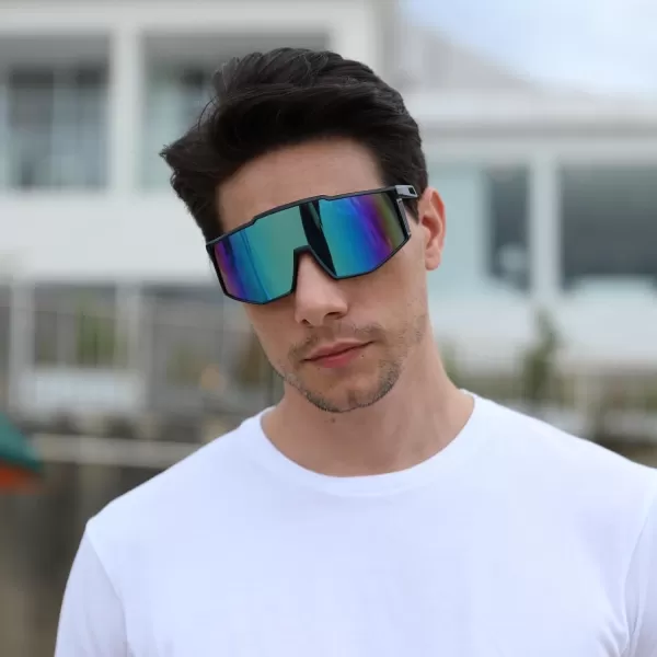 FEISEDY Sports Sunglasses Youth Baseball Cycling Sunglasses Teens Tennis Sunglasses Sun Glasses Men Women B0061005  Blue