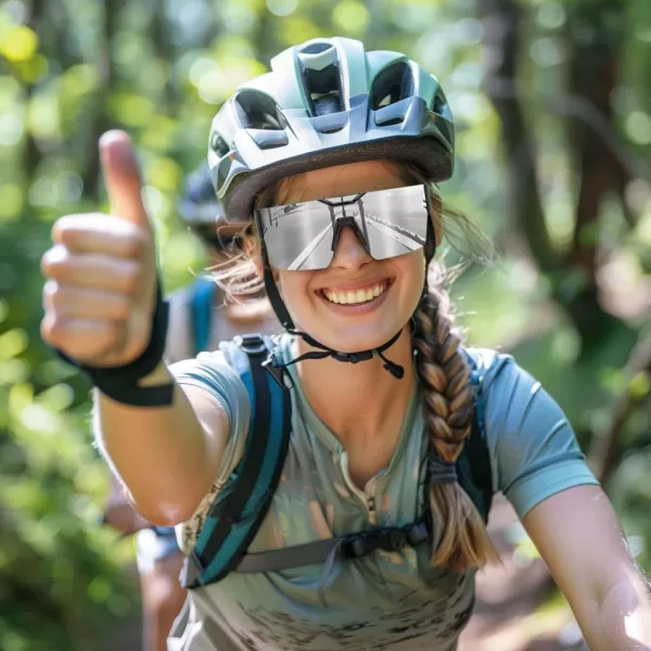 FEISEDY Sunglasses Men Women Big Oversized Square FrameUV400 Mirrored Sun Glasses Cycling Driving Fishing Hiking B0064Black Frame With Silver Mirrored Lenses