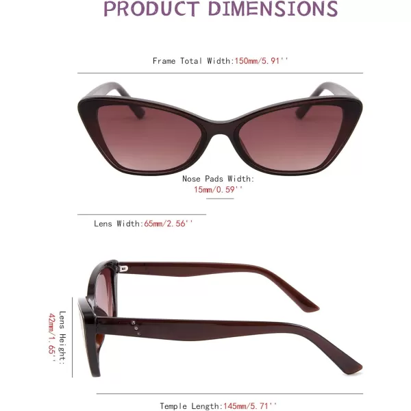 FEISEDY Vintage Small Cat Eye Sunglasses Women Trendy Fashion square Cateye Sunglasses B2725