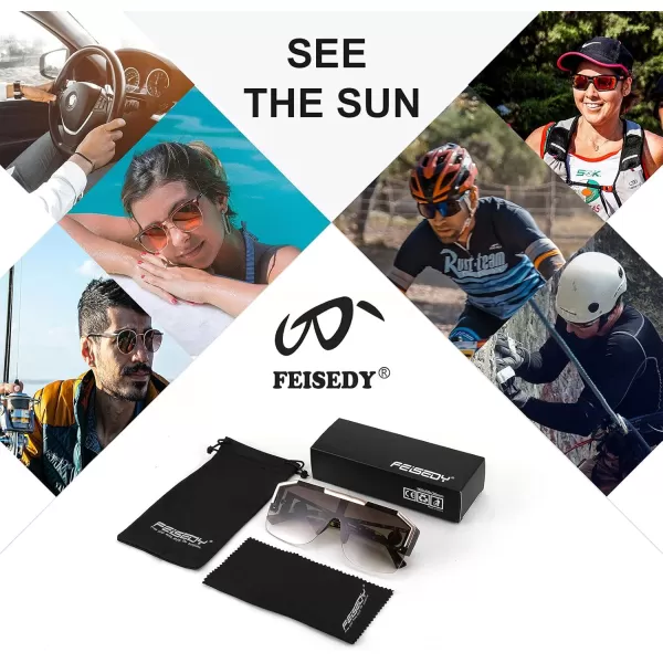 FEISEDY Women Men Sunglasse Square Flat Top Big Frame UV400 Sun Glasses Oversized B2765Leoperd