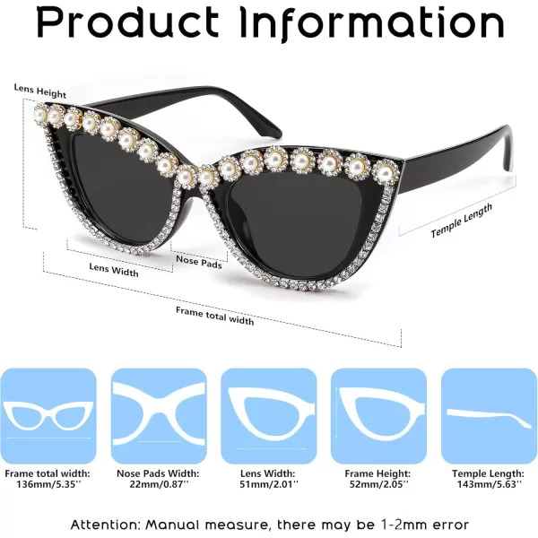 FEISEDY Women Oversized Diamond Sunglasses Fashion Cat Eye Rhinestone Sunglasses Jeweled Frame Costume Party B2360Flower Diamond