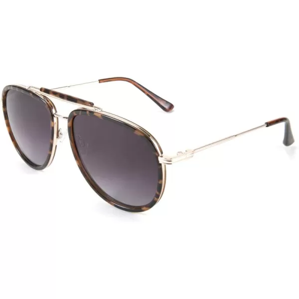 FEISEDY Classic Polarized Aviator Sunglasses Men Women Metal Frame B2700Brown Tortoise