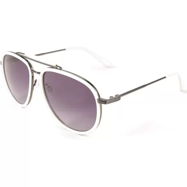 FEISEDY Classic Polarized Aviator Sunglasses Men Women Metal Frame B2700Offwhite