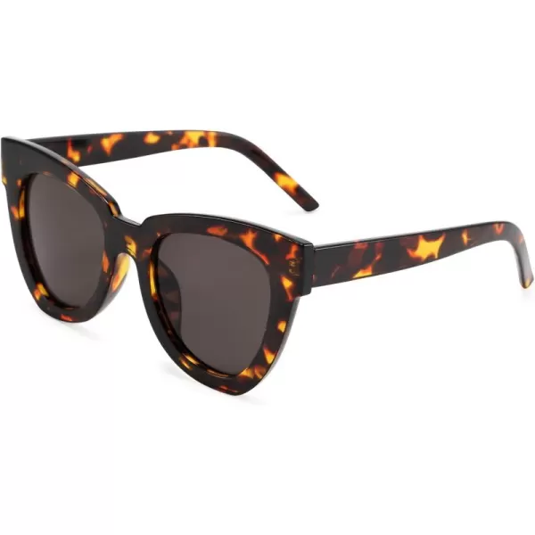 FEISEDY Retro Cat Eye Sunglasses Women Men Vintage Square Cateye UV400 Sunglasses B2586Leopard