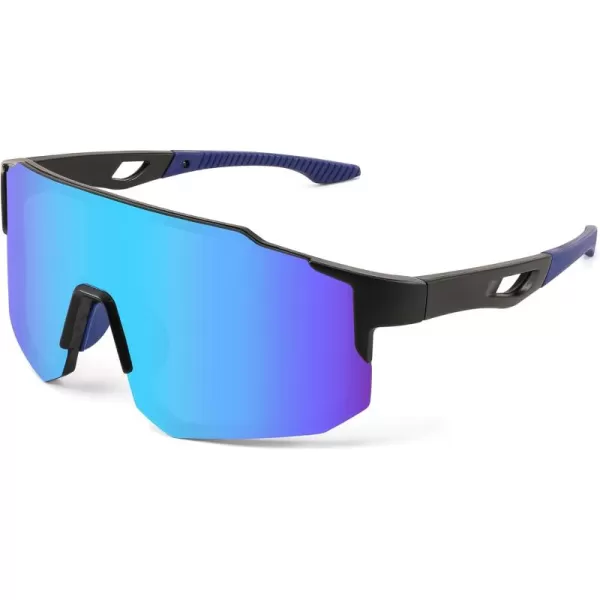 FEISEDY Sports Sunglasses Mens Women Baseball Sunglasses Biking Cycling Sunglasses for Teens UV400 Protection B2388009black