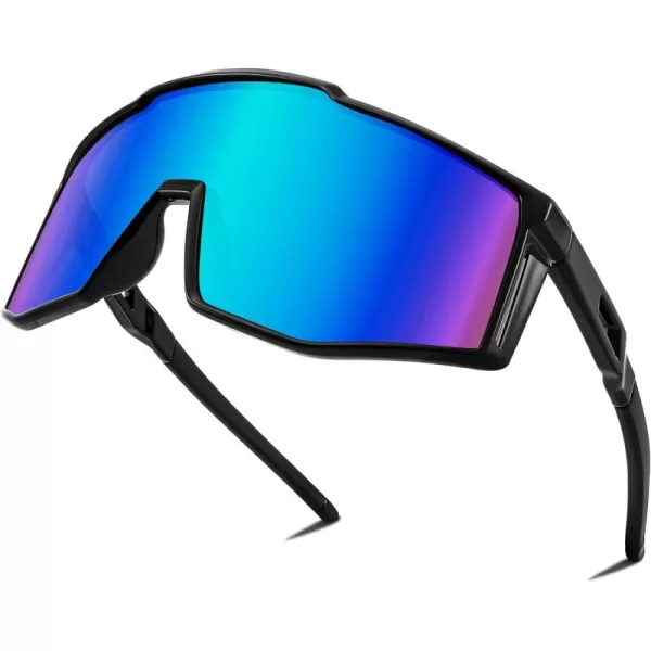 FEISEDY Sports Sunglasses Youth Baseball Cycling Sunglasses Teens Tennis Sunglasses Sun Glasses Men Women B0061005  Blue