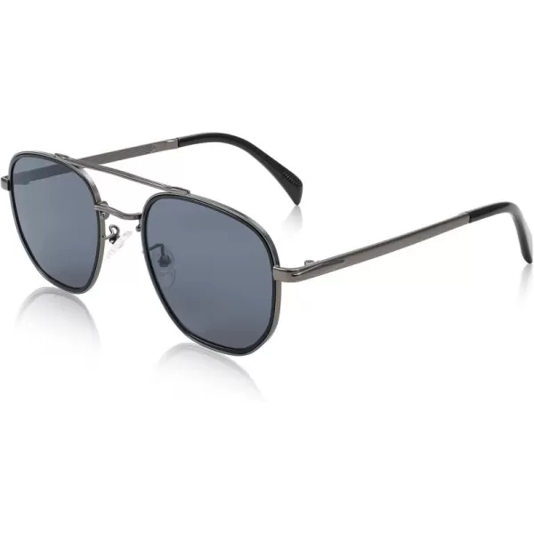 FEISEDY Sunglasses Aviator Men Women 70s Sun Glasses Square Frame UV400 Protection B2953Grey Frame  Grey Lens