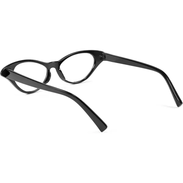FEISEDY Cat Eye Costume Glasses with Rhinestones Women ampamp Kids 50s 60s Classic Party Cateye Sunglasses B2848001 Black Frame