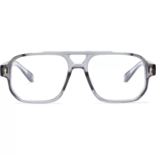 FEISEDY Retro Square Aviator Sunglasses Women Men 70s Small Vintage Rectangle UV400 Sun Glasses B9120Grey Frame Anti Blue Light Lens