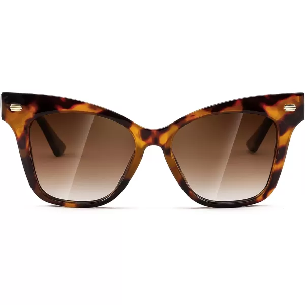 FEISEDY Trendy Polarized Sunglasses Retro Cateye Frame for Women UV400 Protection Shades B0009003 Leopard