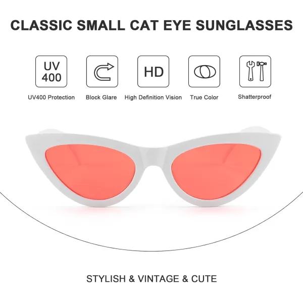 FEISEDY Vintage Cat Eye Sunglasses Women Men Tinted Lens Cateye Glasses B2827