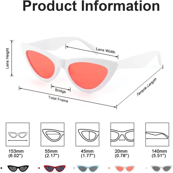 FEISEDY Vintage Cat Eye Sunglasses Women Men Tinted Lens Cateye Glasses B2827