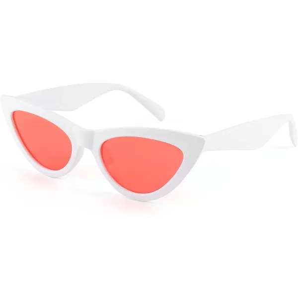 FEISEDY Vintage Cat Eye Sunglasses Women Men Tinted Lens Cateye Glasses B2827
