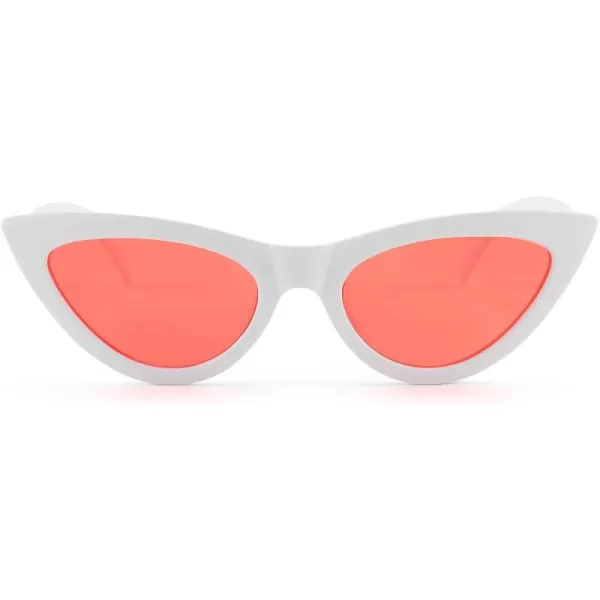 FEISEDY Vintage Cat Eye Sunglasses Women Men Tinted Lens Cateye Glasses B2827