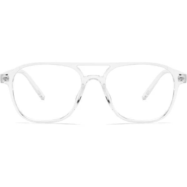 FEISEDY Blue Light Blocking Glasses Women Men Square Computer Lightweight Pilot Glasses Anti Eyestrain ampamp UV Glare B0141Transparent