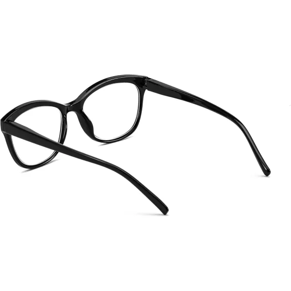 FEISEDY Cat Eye Reading Glasses Women Vintage Blue Light Blocking Reader Spring Hinge Readers B0136Black