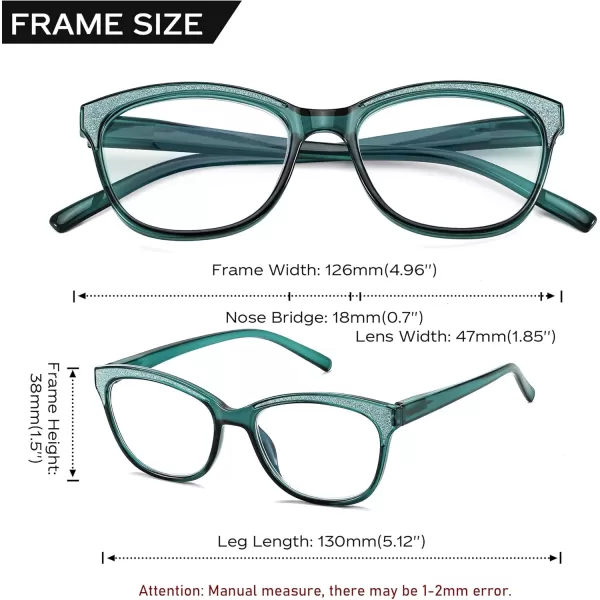 FEISEDY Cat Eye Reading Glasses Women Vintage Blue Light Blocking Reader Spring Hinge Readers B0136Blue