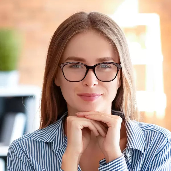 FEISEDY Cat Eye Reading Glasses Women Vintage Blue Light Blocking Reader Spring Hinge Readers B0136Brown