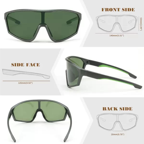 FEISEDY Cycling Sunglasses Men Women UV400 Protection for Baseball Cycling Sun Glasses Youth 812 B0085Army Green Lenses Army Green Frame