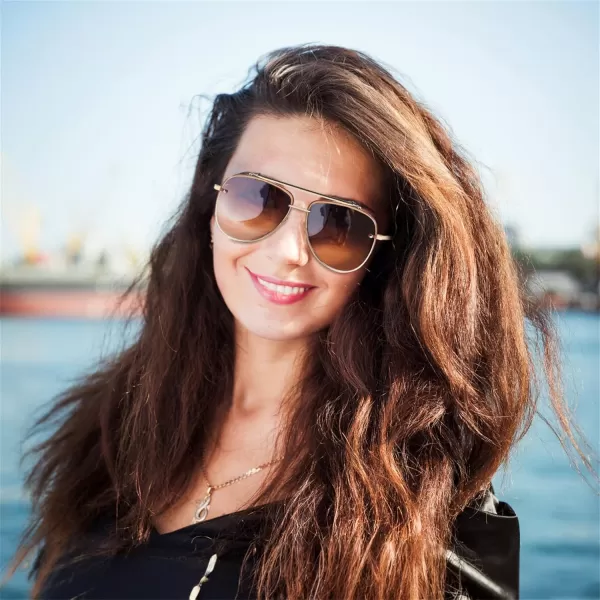 FEISEDY Oversized Aviator Sunglasses for Men Women Vintage Sun Glasses Metal Frame Gradient Shades B0105Gold FrameGradient Brown Lens