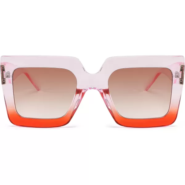 FEISEDY Oversized Square Sunglasses for Women Fashion Shades Luxury Big Sun Glasses UV400 Protection B2380Purple