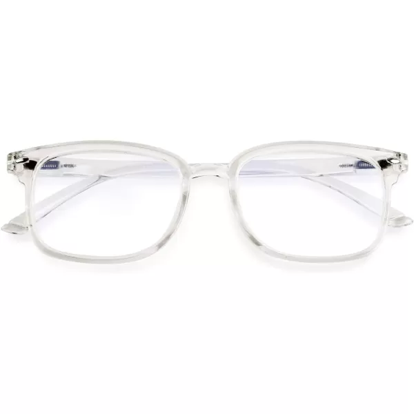 FEISEDY Progressive Multifocal Reading Glasses Blue Light blocking Reader Glasses TR90 Frame Women Men B2497Clear