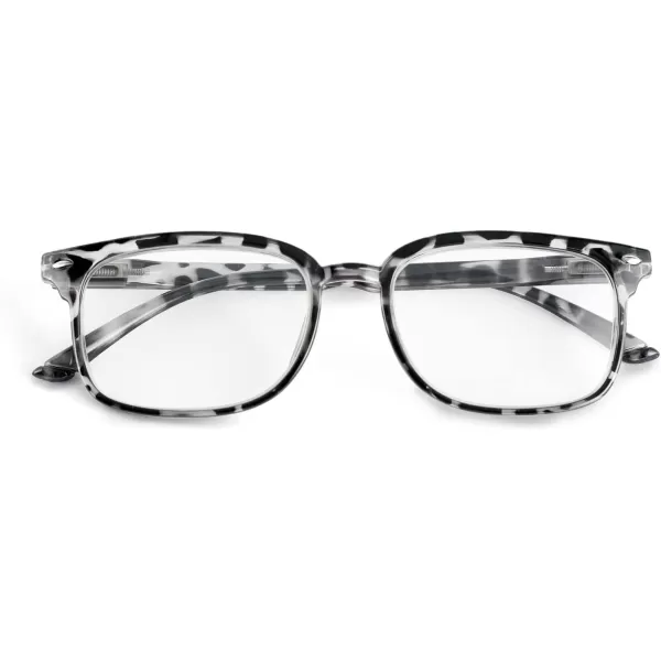 FEISEDY Progressive Multifocal Reading Glasses Blue Light blocking Reader Glasses TR90 Frame Women Men B2497Grey Leopard