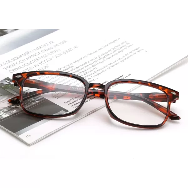 FEISEDY Progressive Multifocal Reading Glasses Blue Light blocking Reader Glasses TR90 Frame Women Men B2497Leopard