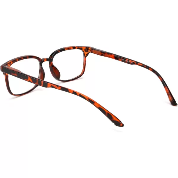 FEISEDY Progressive Multifocal Reading Glasses Blue Light blocking Reader Glasses TR90 Frame Women Men B2497Leopard