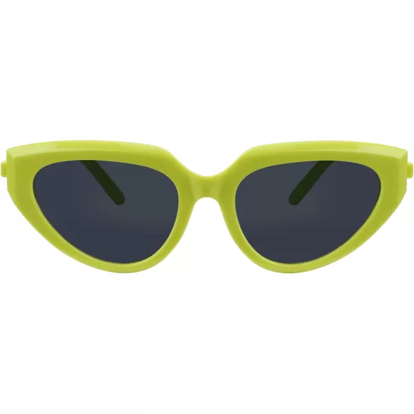 FEISEDY Retro Narrow Cat Eye Sunglasses for Women Vintage Clout Goggles Plastic Frame Cateye Sunglasses B9074Green